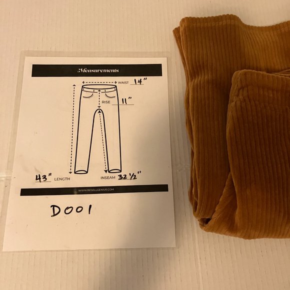 Emory Park Rust Stretch Corduroy Womens Flare Leg Pants Size S - Picture 13 of 13